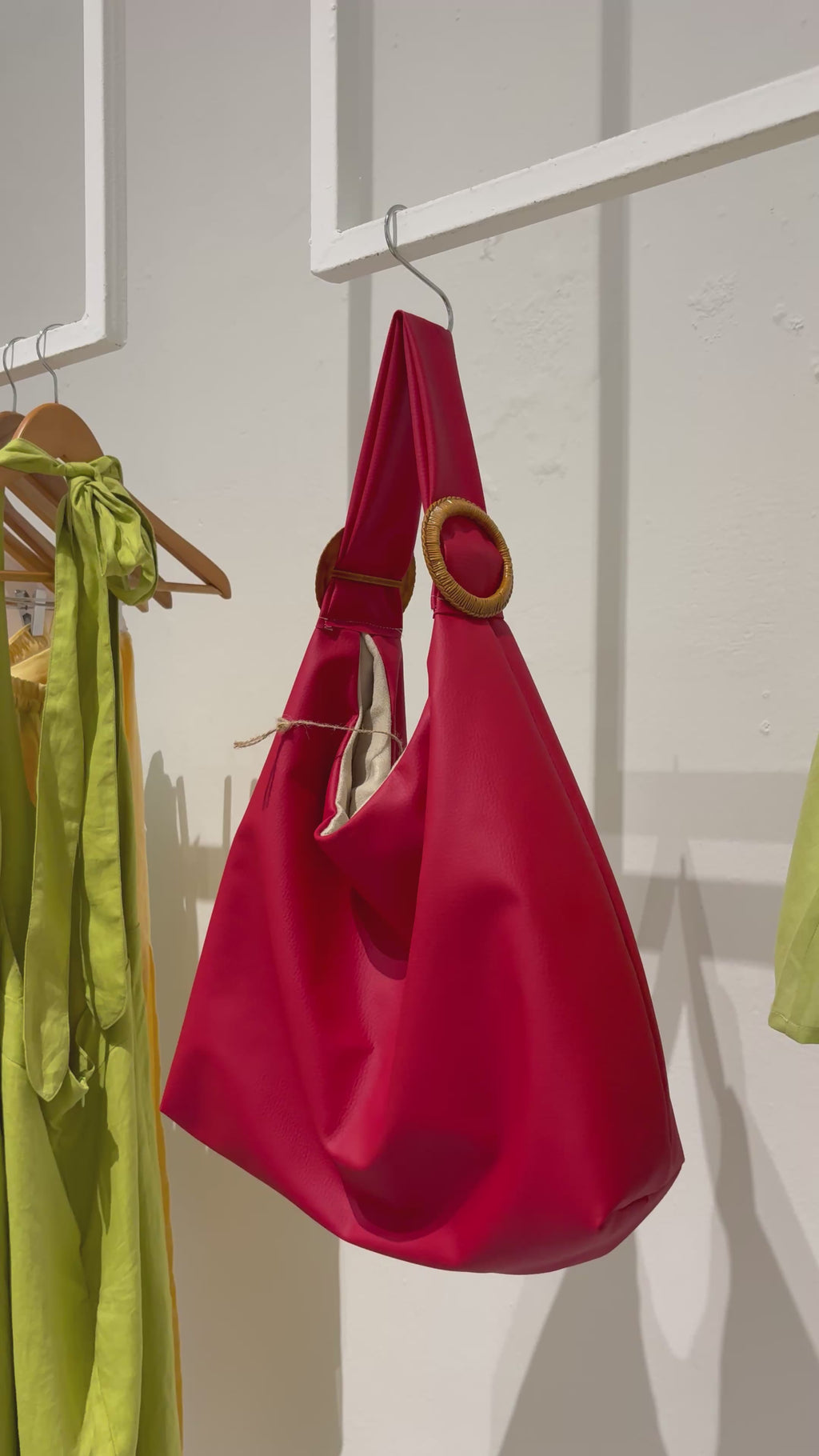 Handmade Tote bag, Red.
