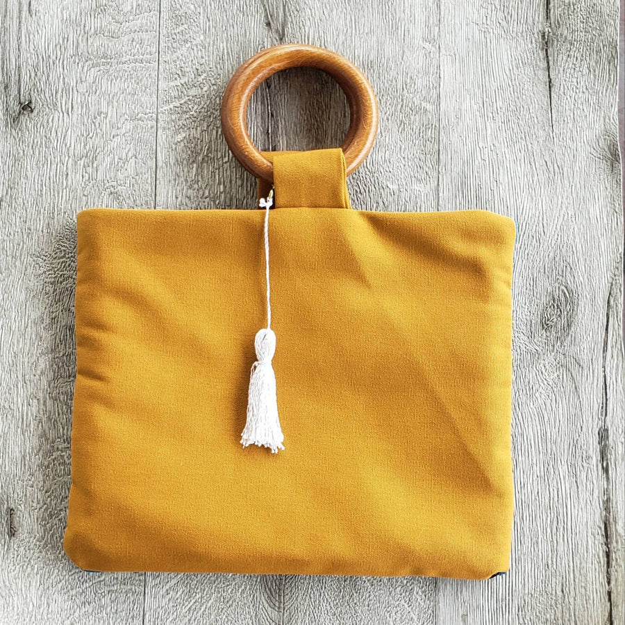Handmade bag, Teal Velvet.