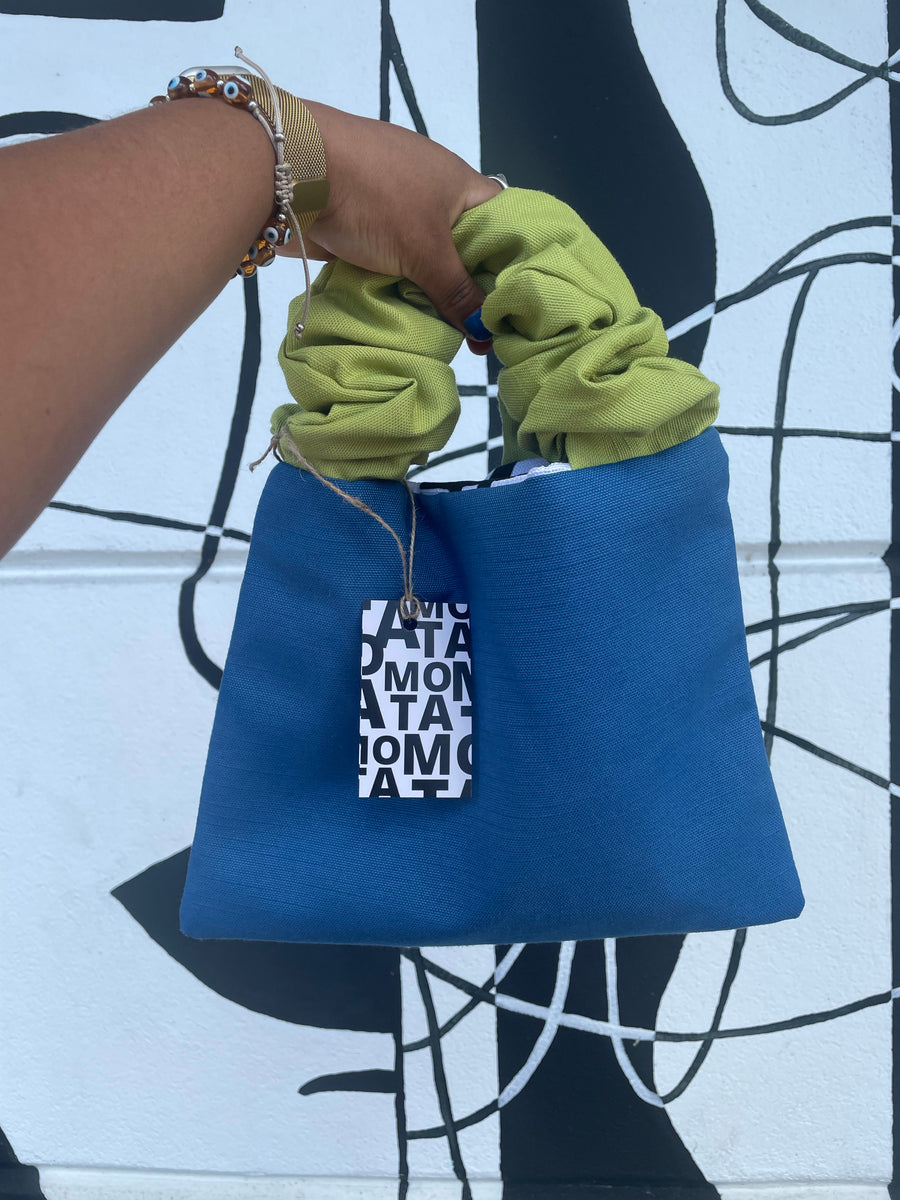 Scrunchie bag, Color block custom.
