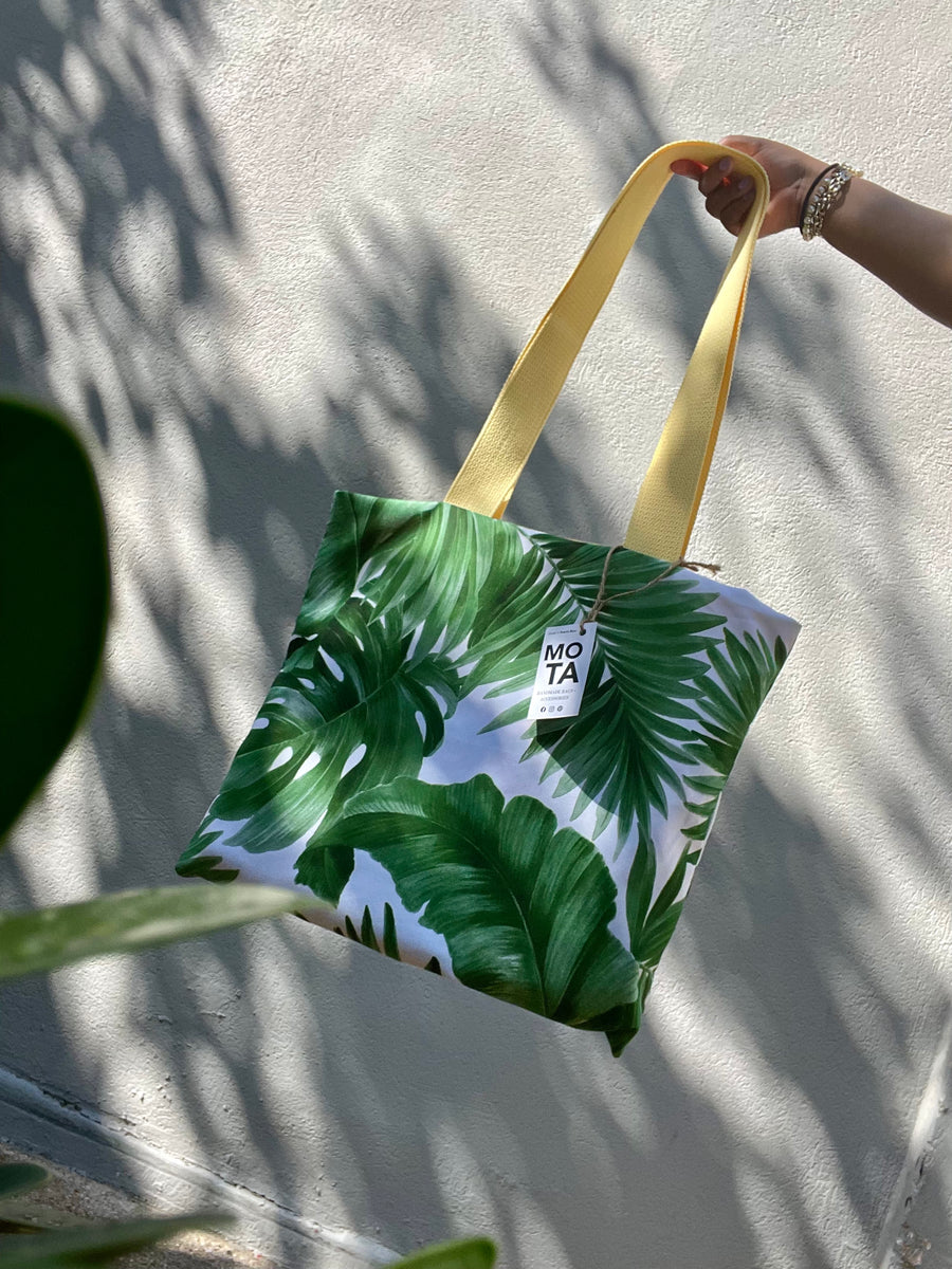 Handmade Tote bag, Palmer green.