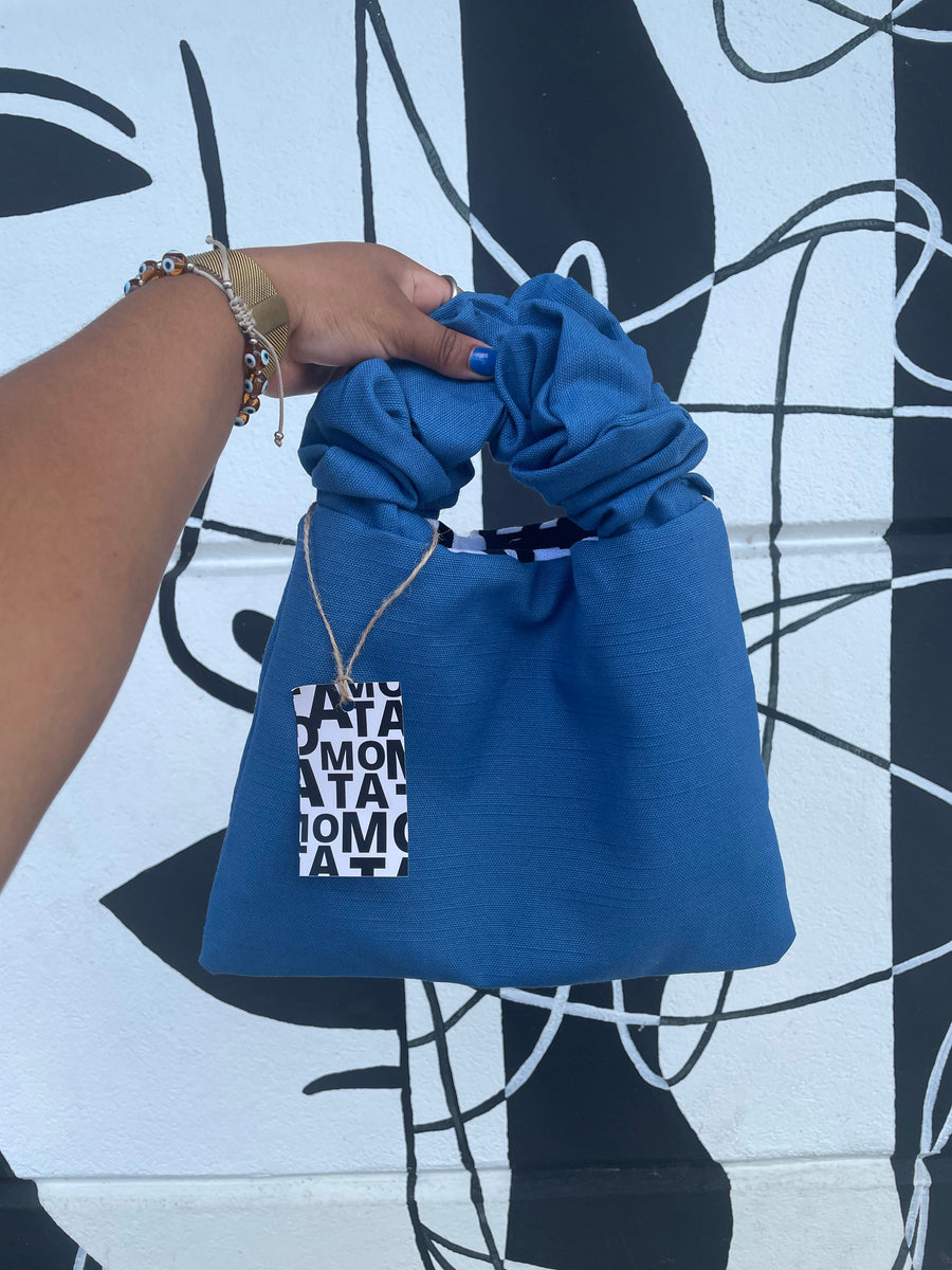 Scrunchie bag, Color Blue.